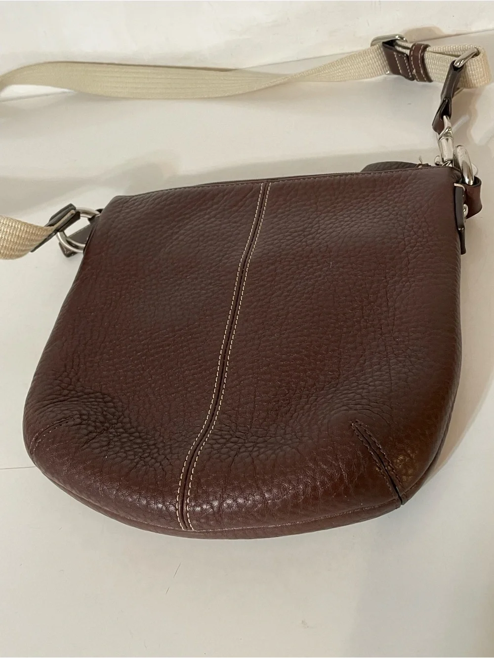 Coach Hamilton Pebbled Leather Crossbody in Brown